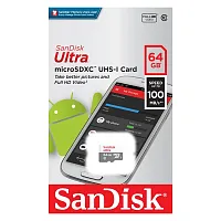 Карта памяти  SanDisk Ultra microSDXC 64 ГБ